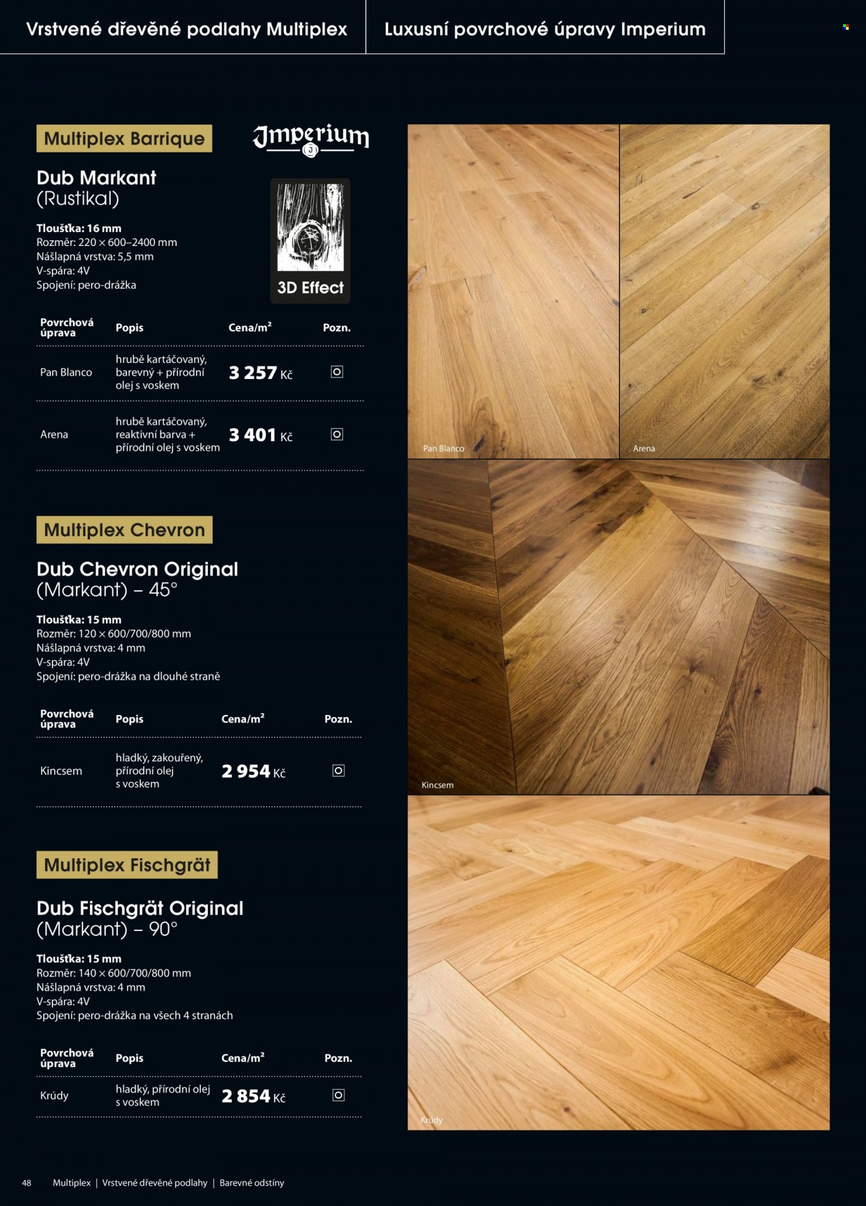thumbnail - Leták Floor Forever - 1.1.2022 - 31.12.2022 - Produkty v akci - podlaha, dřevěná podlaha. Strana 48.
