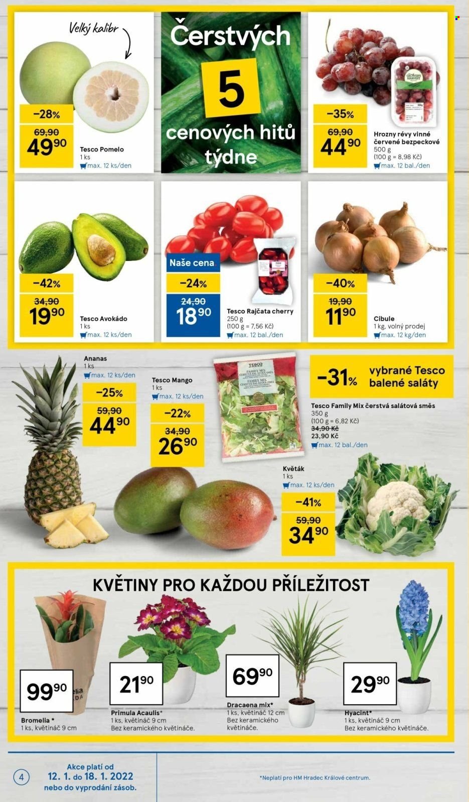 Leták TESCO - 12.1.2022 - 18.1.2022. Strana 4