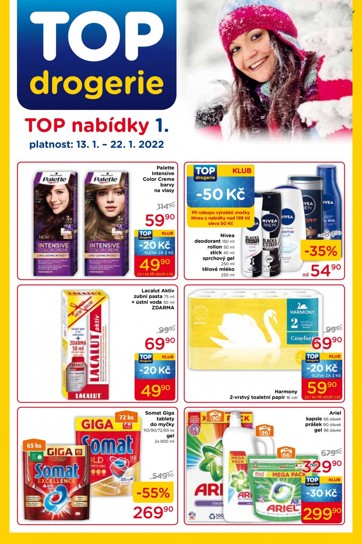 Leták TOP drogerie - 13.1.2022 - 22.1.2022. Strana 1