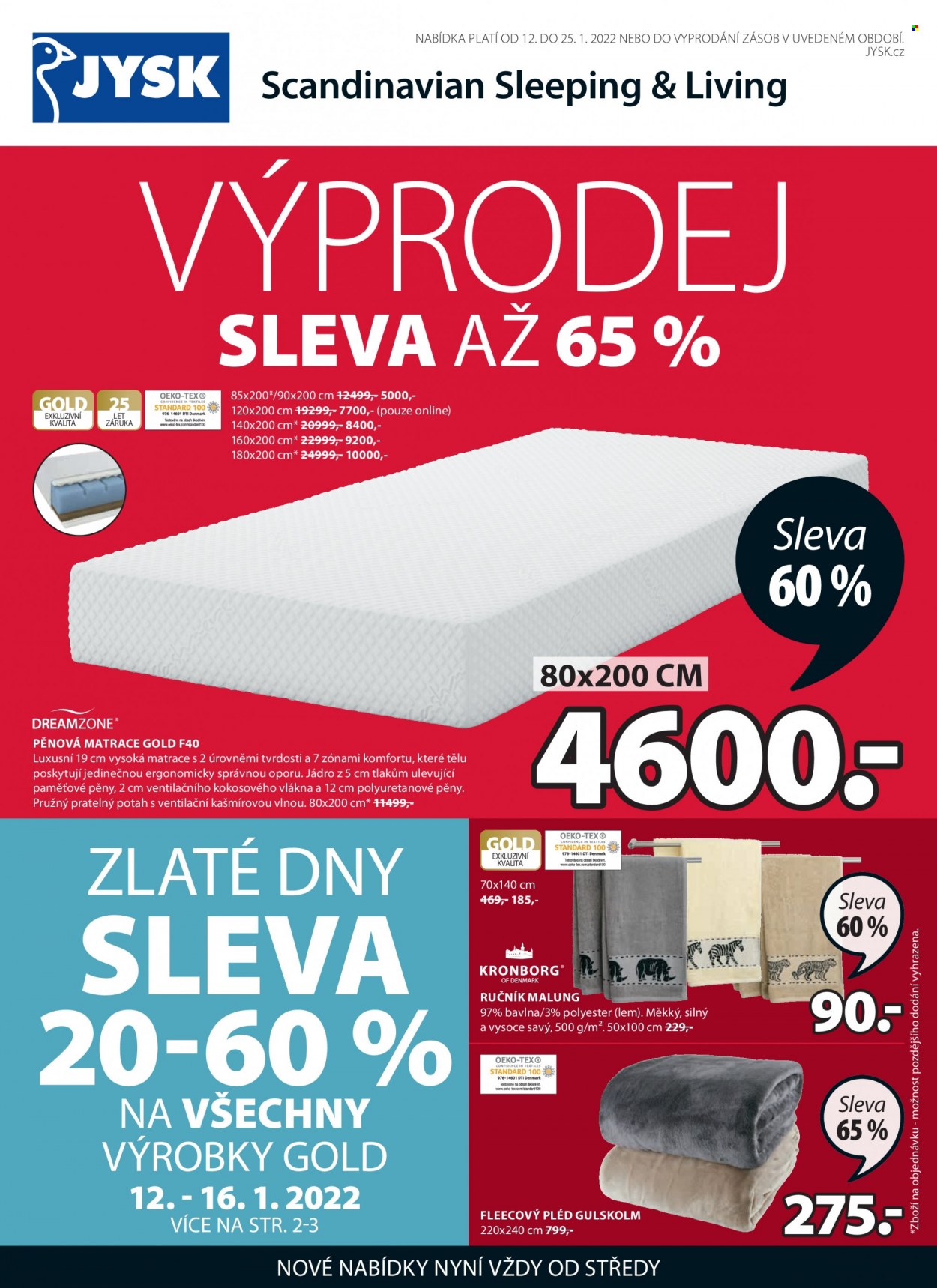 Leták JYSK - 12.1.2022 - 25.1.2022. Strana 1