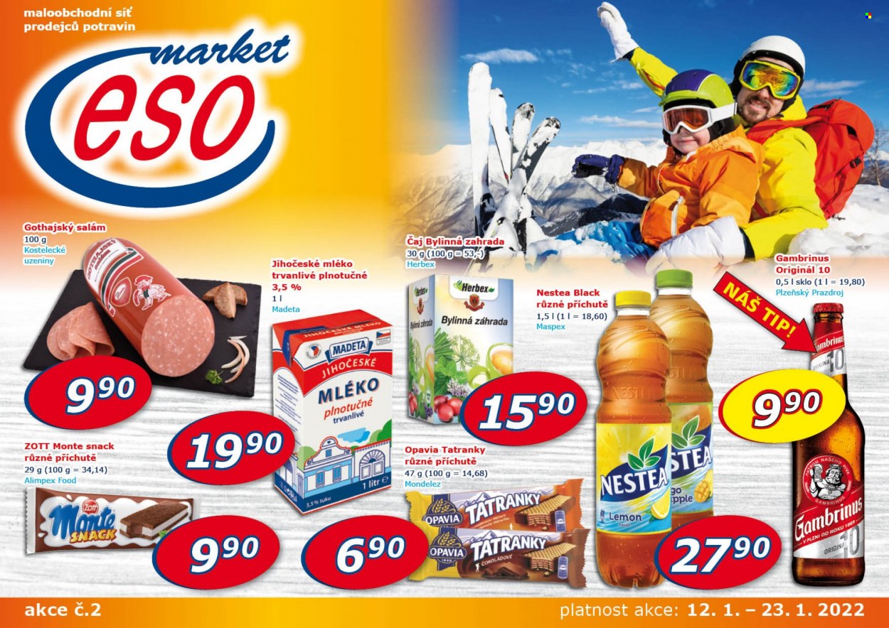 Leták ESO MARKET - 12.1.2022 - 23.1.2022. Strana 1