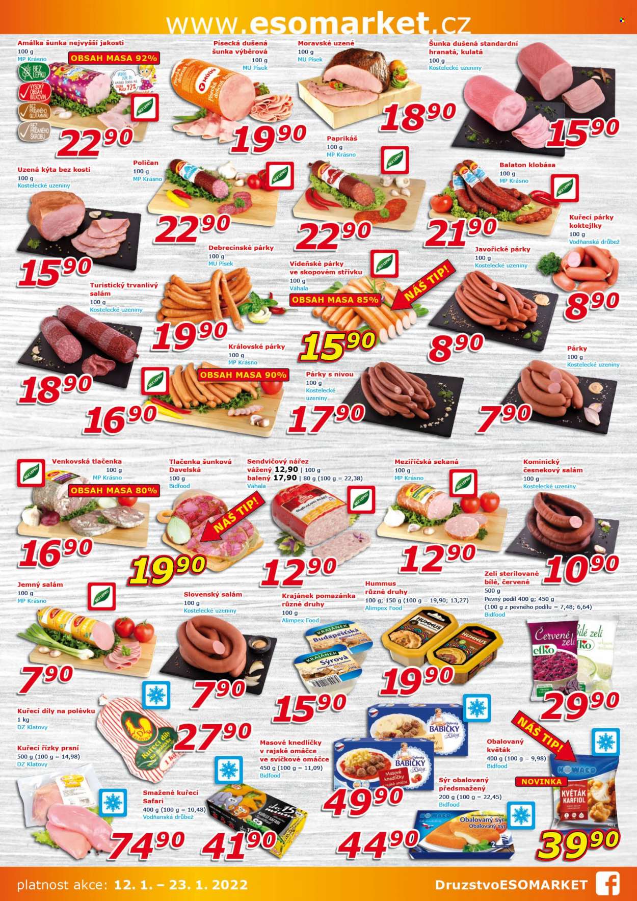 Leták ESO MARKET - 12.1.2022 - 23.1.2022. Strana 2