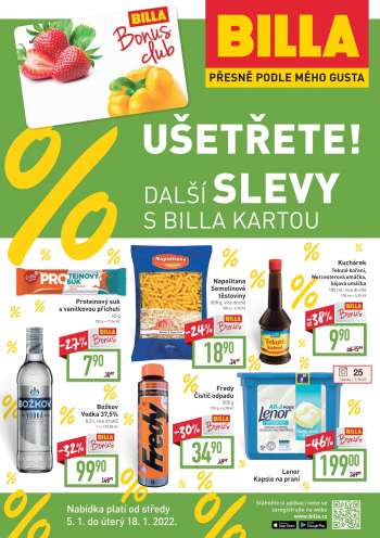 Leták BILLA - 5.1.2022 - 18.1.2022.