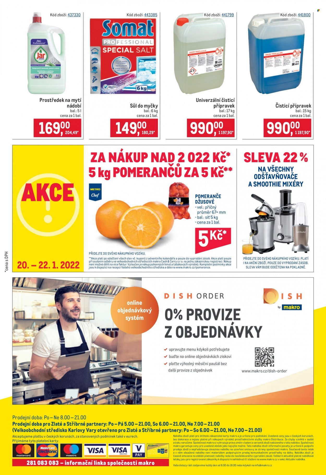 thumbnail - Leták MAKRO - 19.1.2022 - 1.2.2022 - Produkty v akci - mycí prostředek, prostředek na nádobí, sůl do myčky, čistící prostředek. Strana 24.