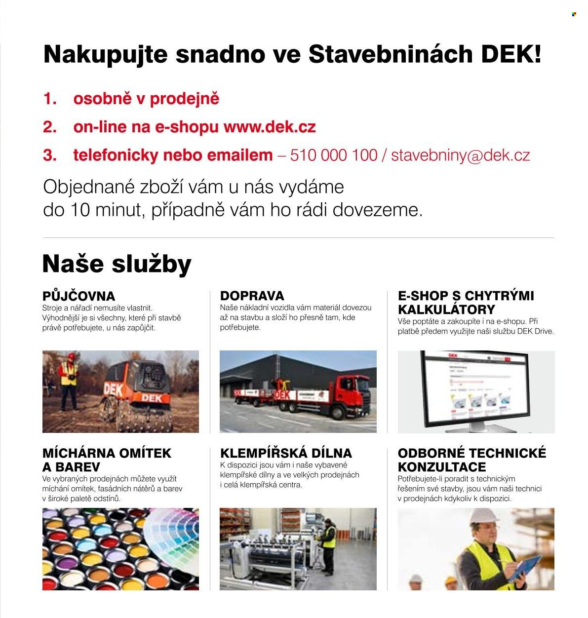 Leták DEK. Strana 3