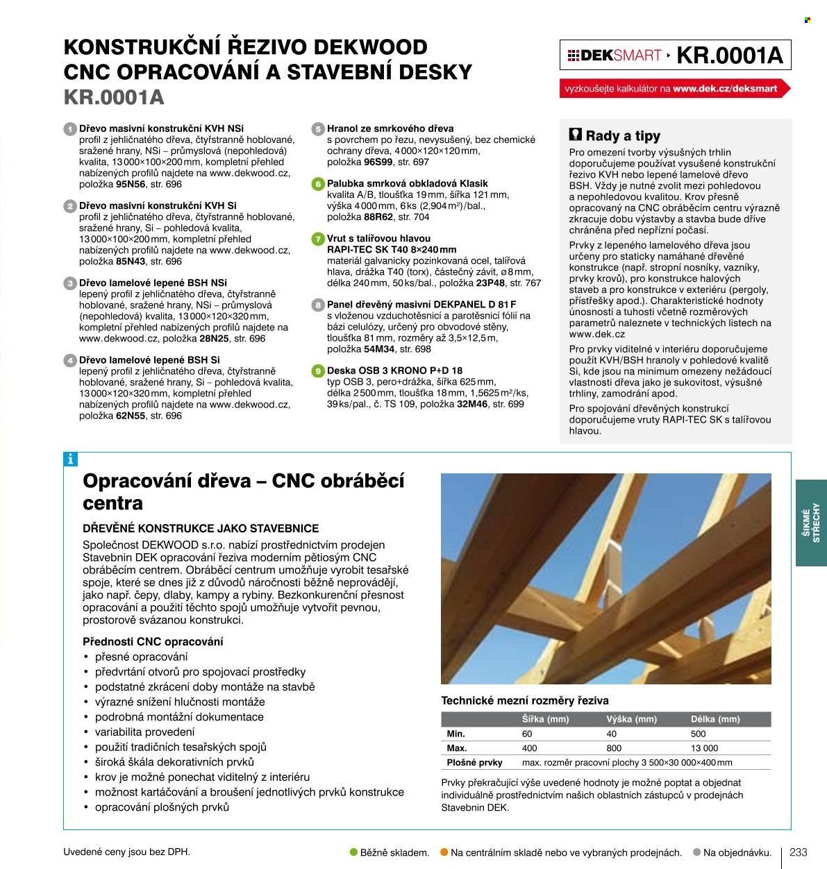 Leták DEK. Strana 232