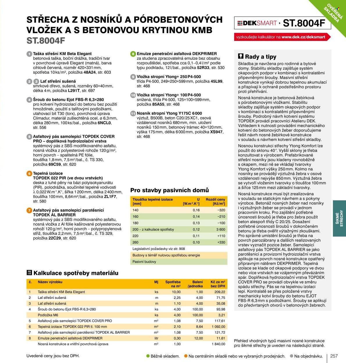 Leták DEK. Strana 256