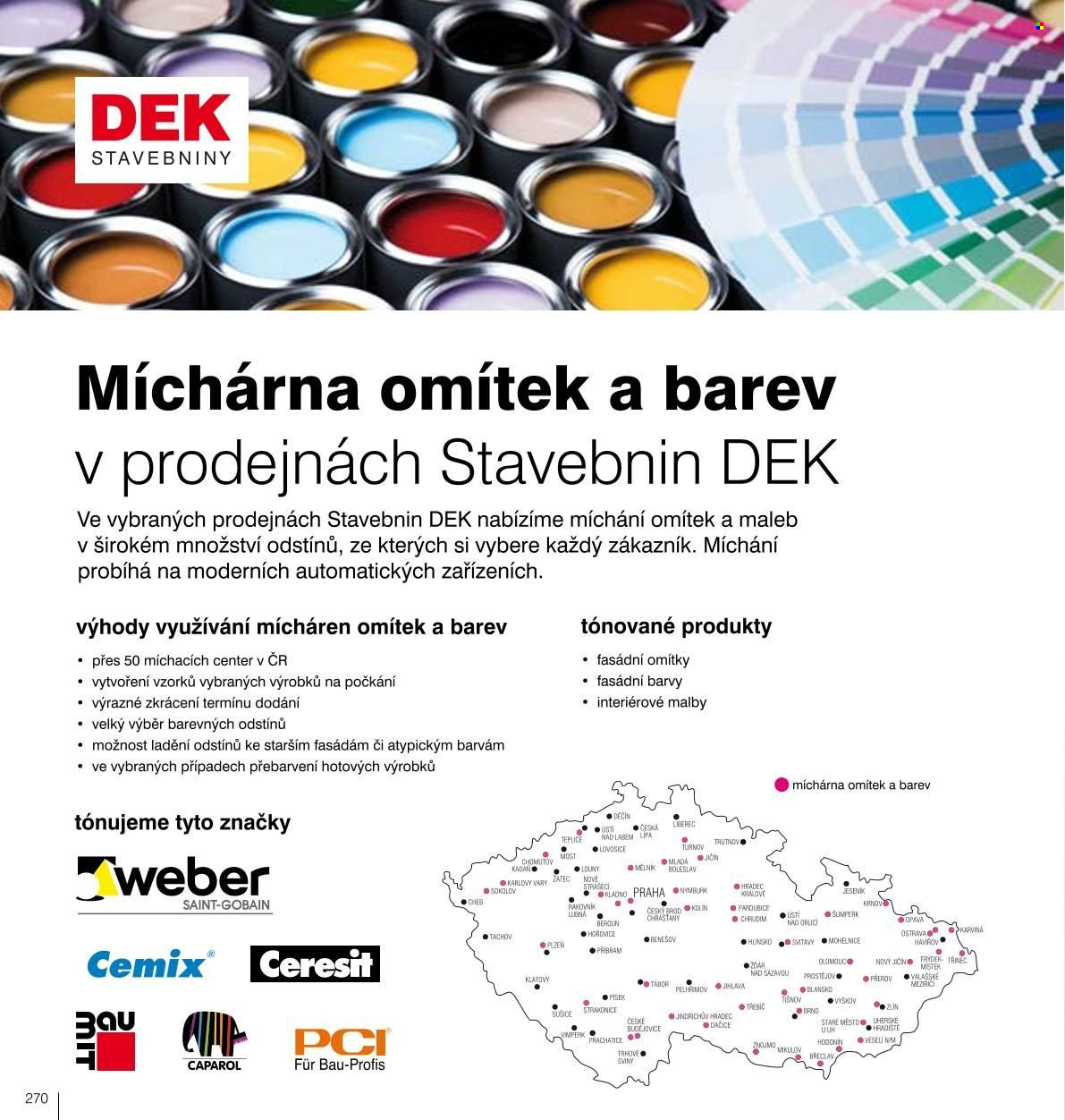 thumbnail - Leták DEK - Produkty v akci - Ceresit, Weber, Cemix. Strana 269.