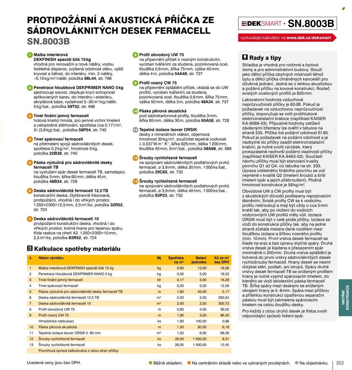 Leták DEK. Strana 351