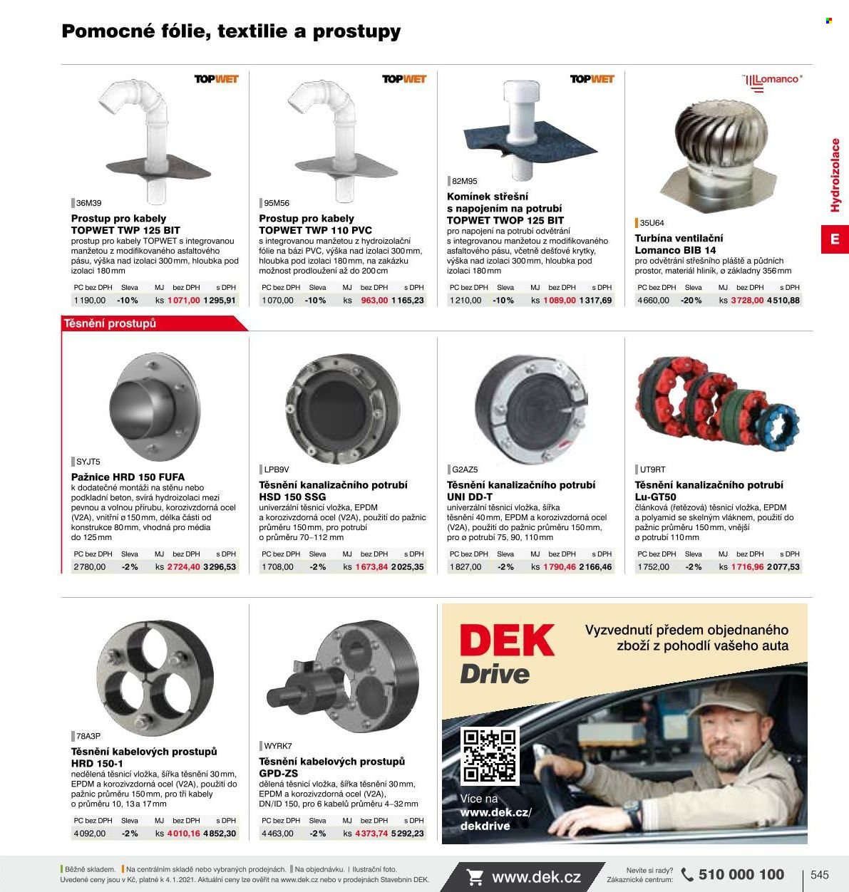 Leták DEK. Strana 542