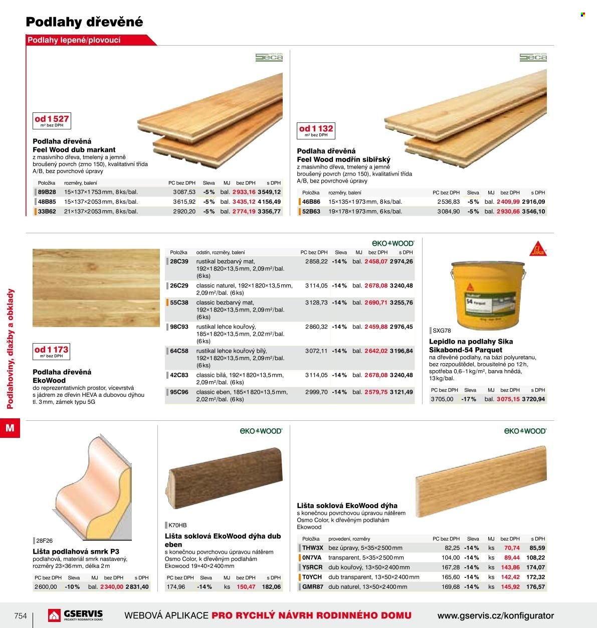 thumbnail - Leták DEK - Produkty v akci - lepidlo, DOMO, Sika, dřevěná podlaha, dlažba, obklady, systémové lišty. Strana 749.