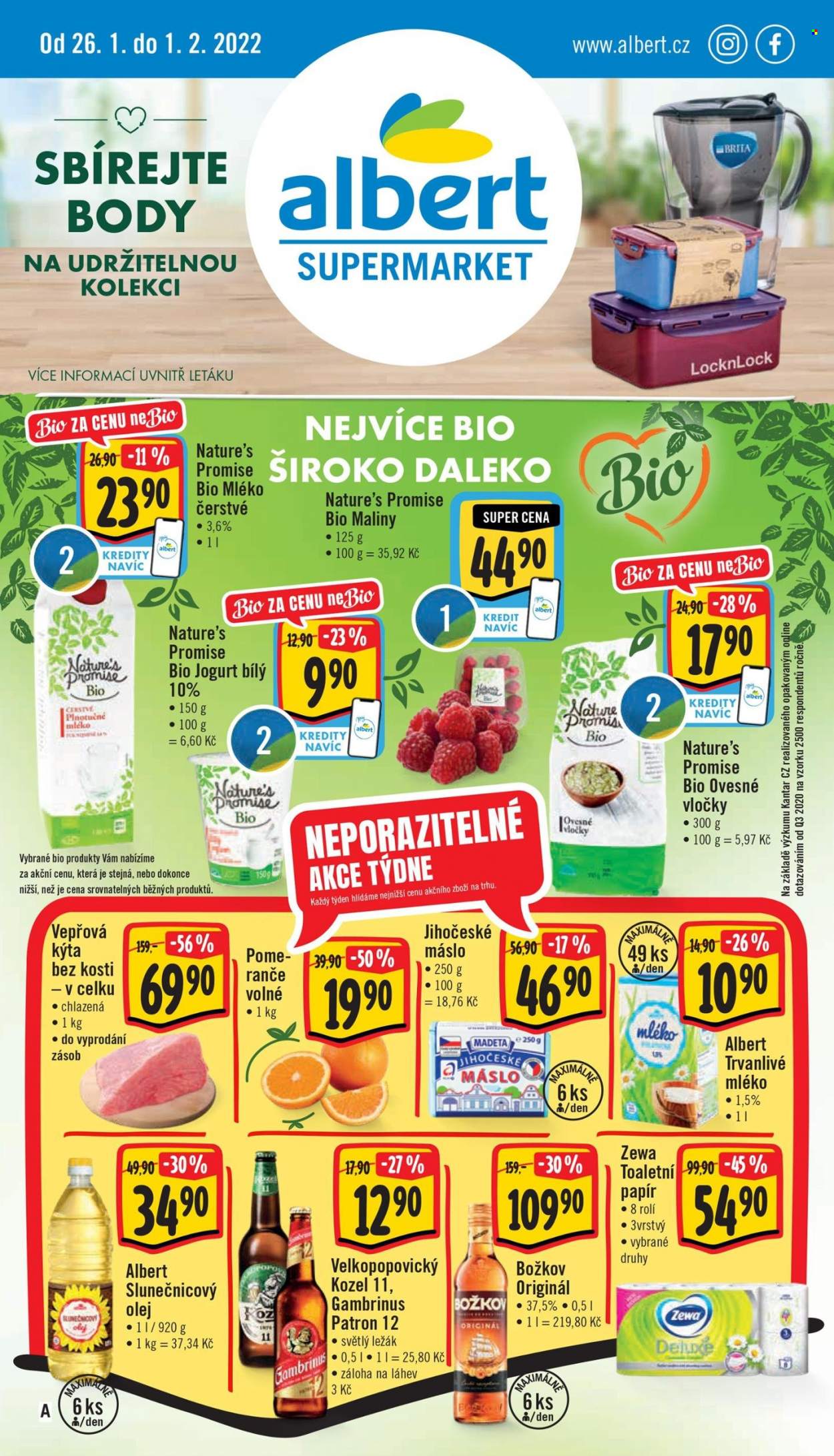 Leták Albert Supermarket - 26.1.2022 - 1.2.2022. Strana 1