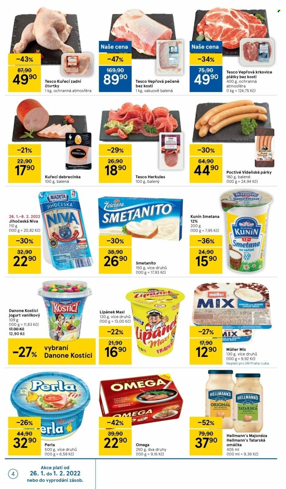 Leták TESCO supermarket - 26.1.2022 - 1.2.2022. Strana 4