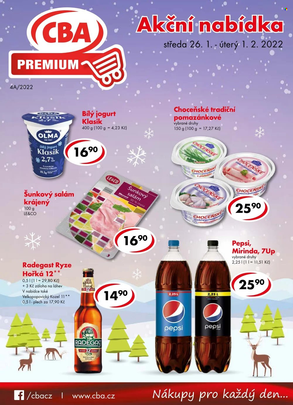 Leták CBA Premium - 26.1.2022 - 1.2.2022. Strana 1