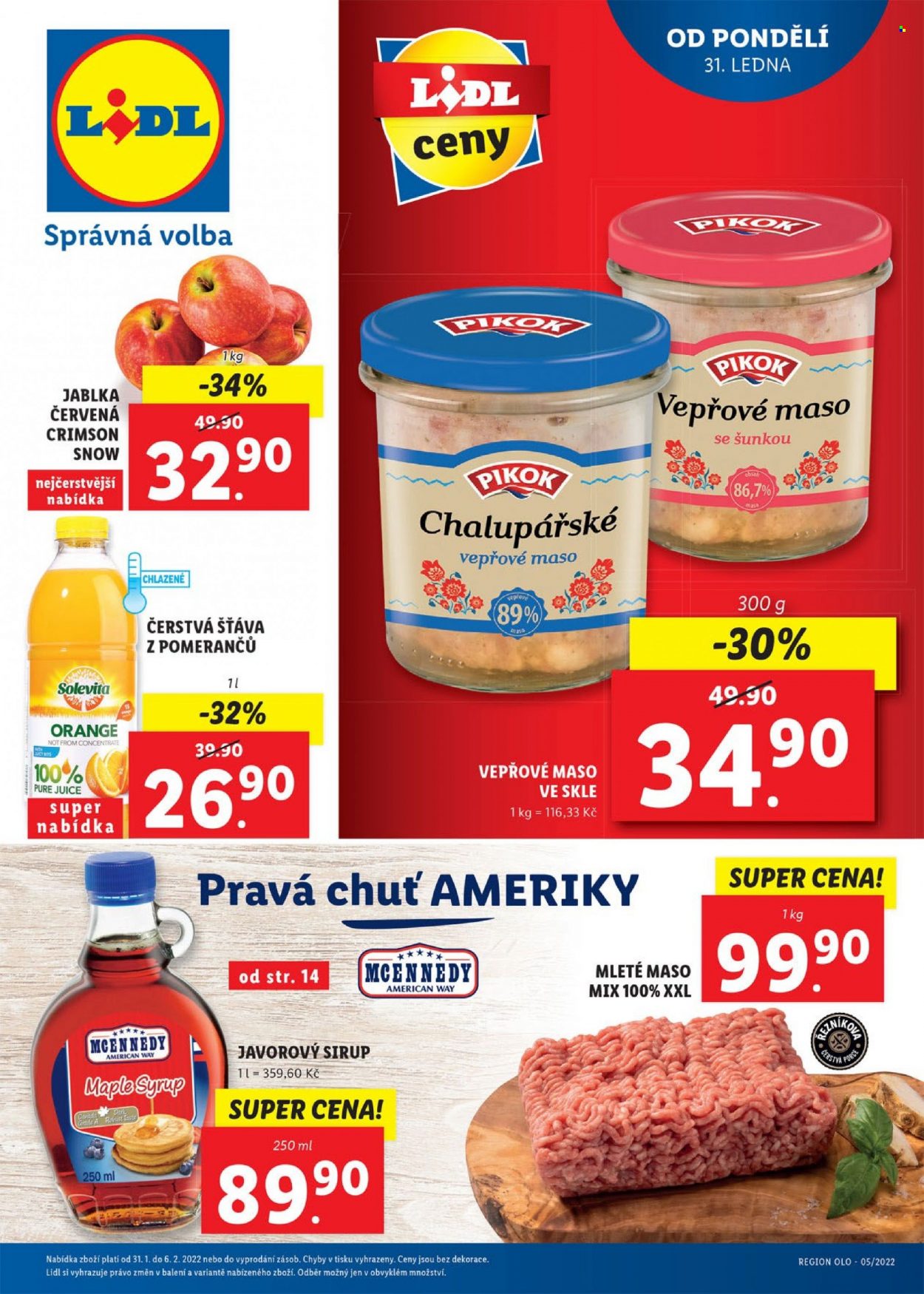 Leták Lidl - 31.1.2022 - 6.2.2022. Strana 1