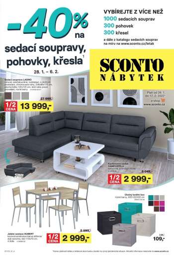 Leták SCONTO NÁBYTEK - 28.1.2022 - 17.2.2022.