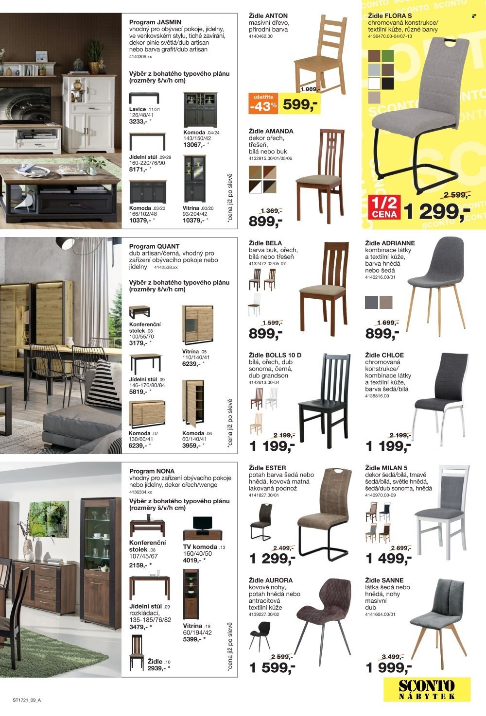 Leták SCONTO NÁBYTEK - 28.1.2022 - 17.2.2022. Strana 9