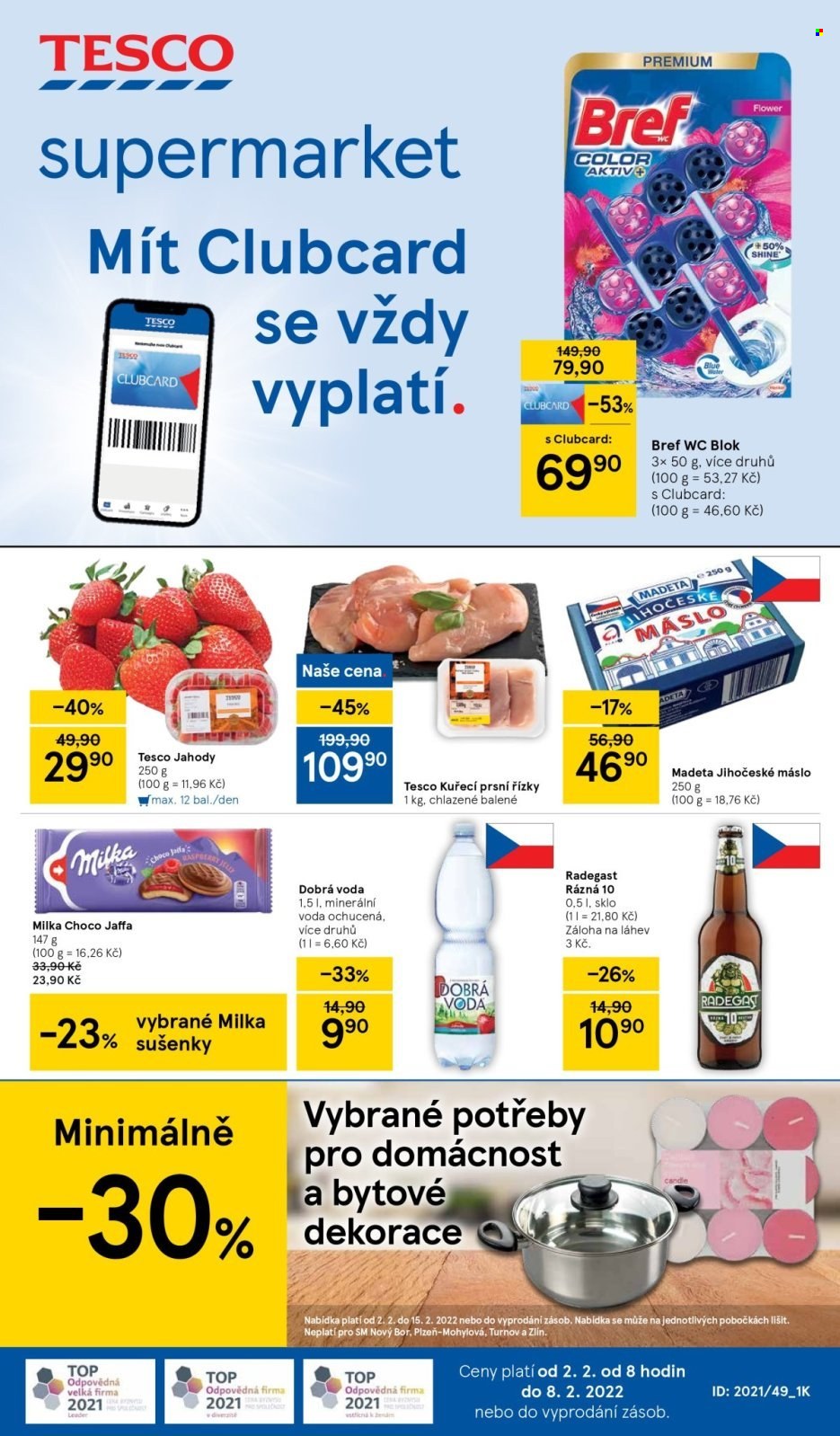 Leták TESCO supermarket - 2.2.2022 - 8.2.2022. Strana 1