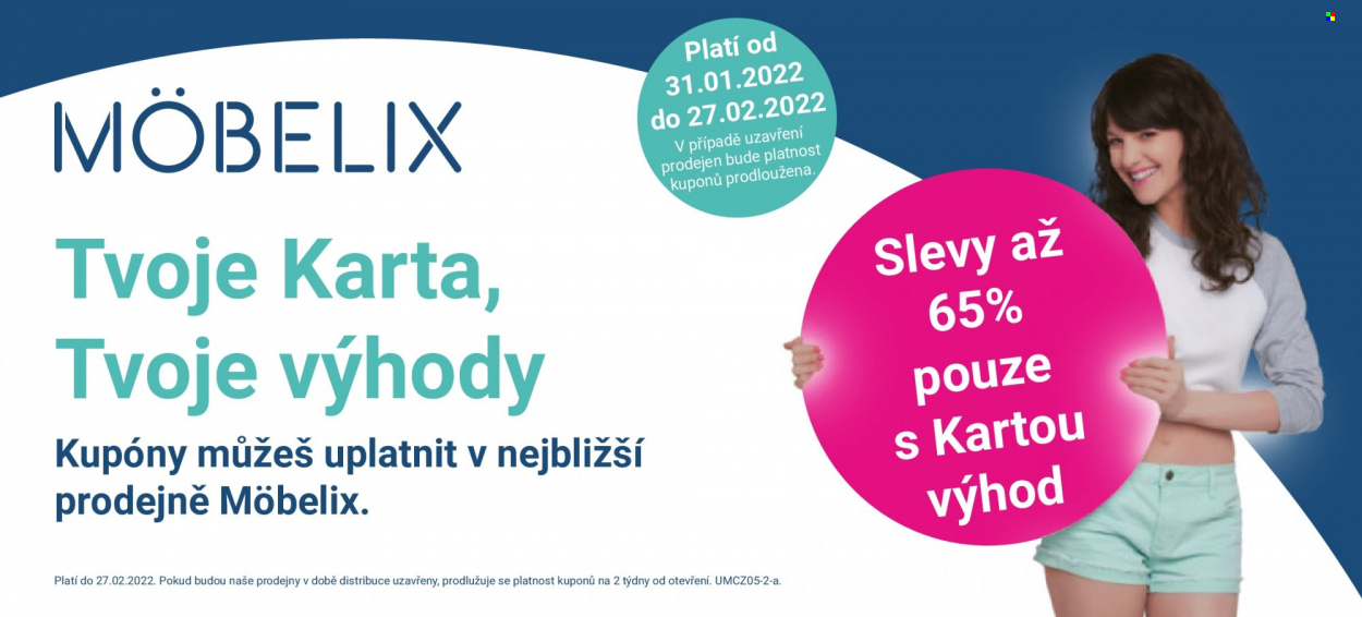 Leták MÖBELIX - 31.1.2022 - 27.2.2022. Strana 1