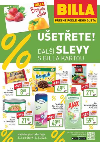 Leták BILLA - 2.2.2022 - 15.2.2022.