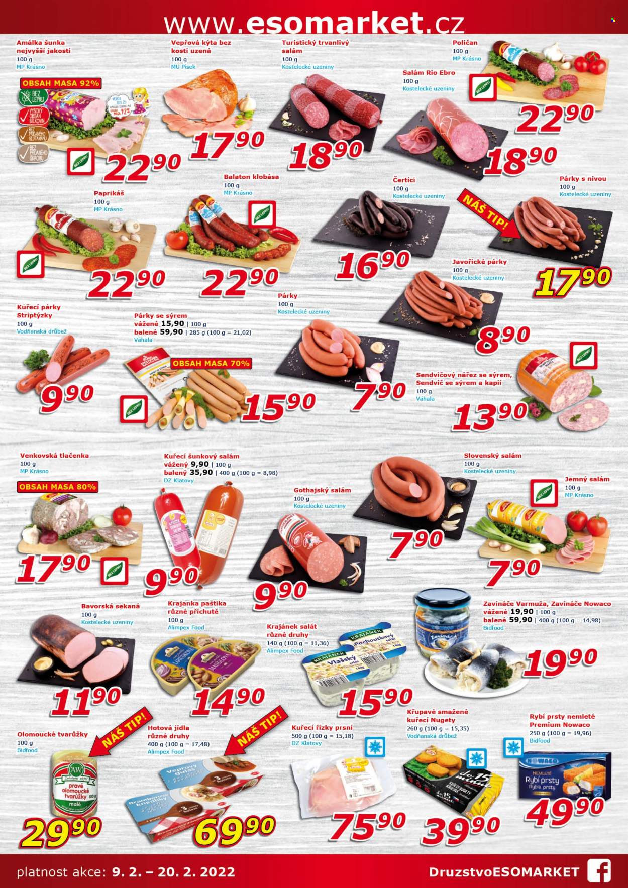 Leták ESO MARKET - 9.2.2022 - 20.2.2022. Strana 2