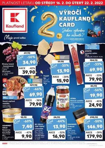 Leták Kaufland - 16.2.2022 - 22.2.2022.