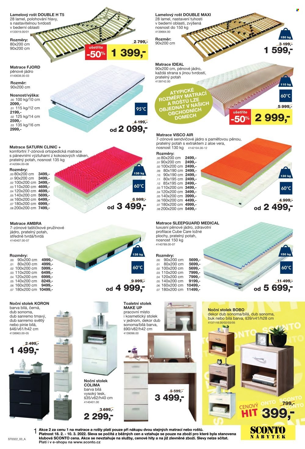 Leták SCONTO NÁBYTEK - 18.2.2022 - 10.3.2022. Strana 3