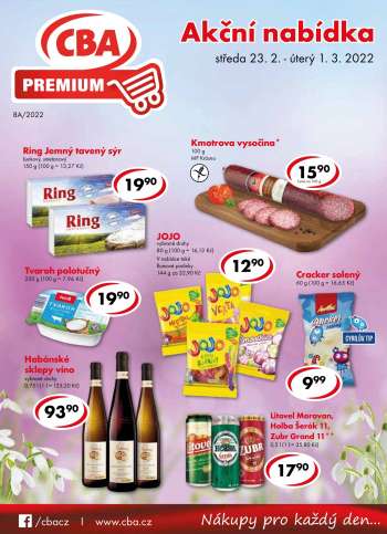 Leták CBA Premium - 23.2.2022 - 1.3.2022.