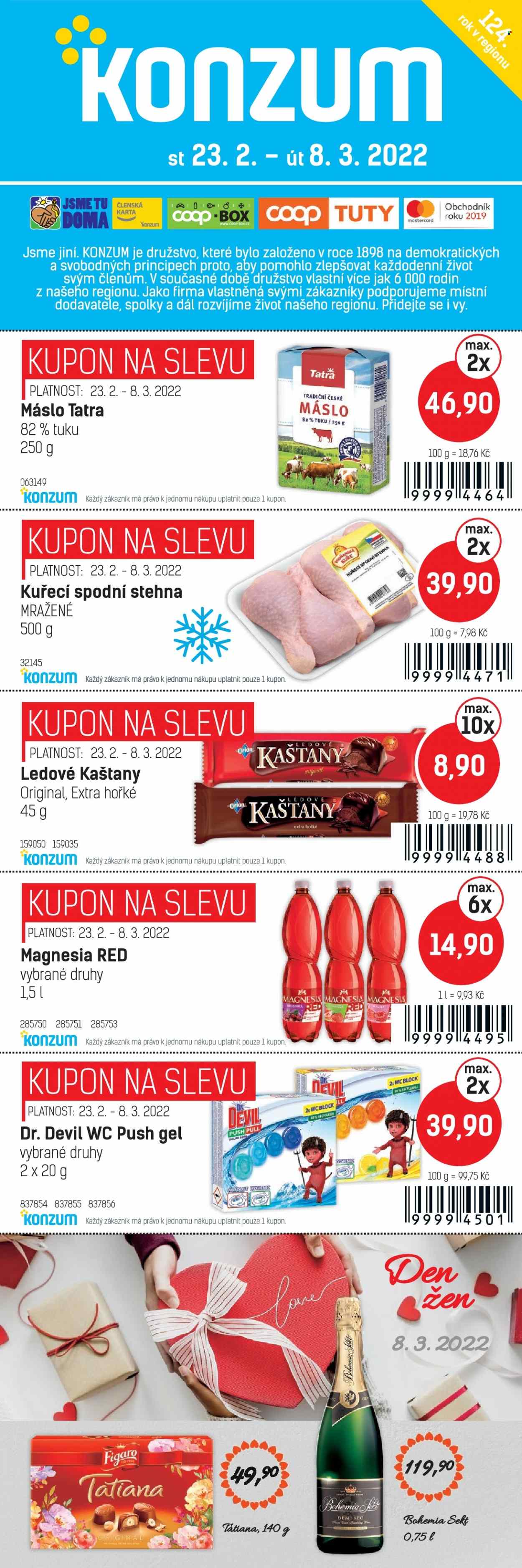 Leták Konzum - 23.2.2022 - 8.3.2022. Strana 1