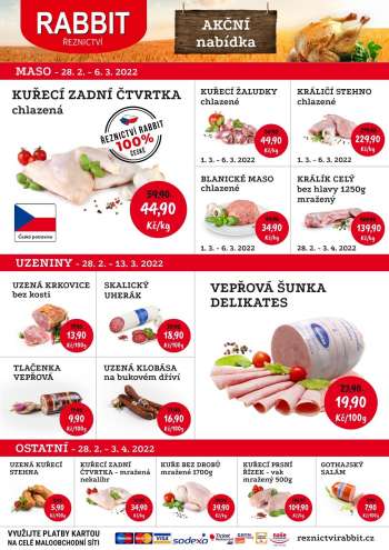 Leták RABBIT řeznictví - 28.2.2022 - 6.3.2022.