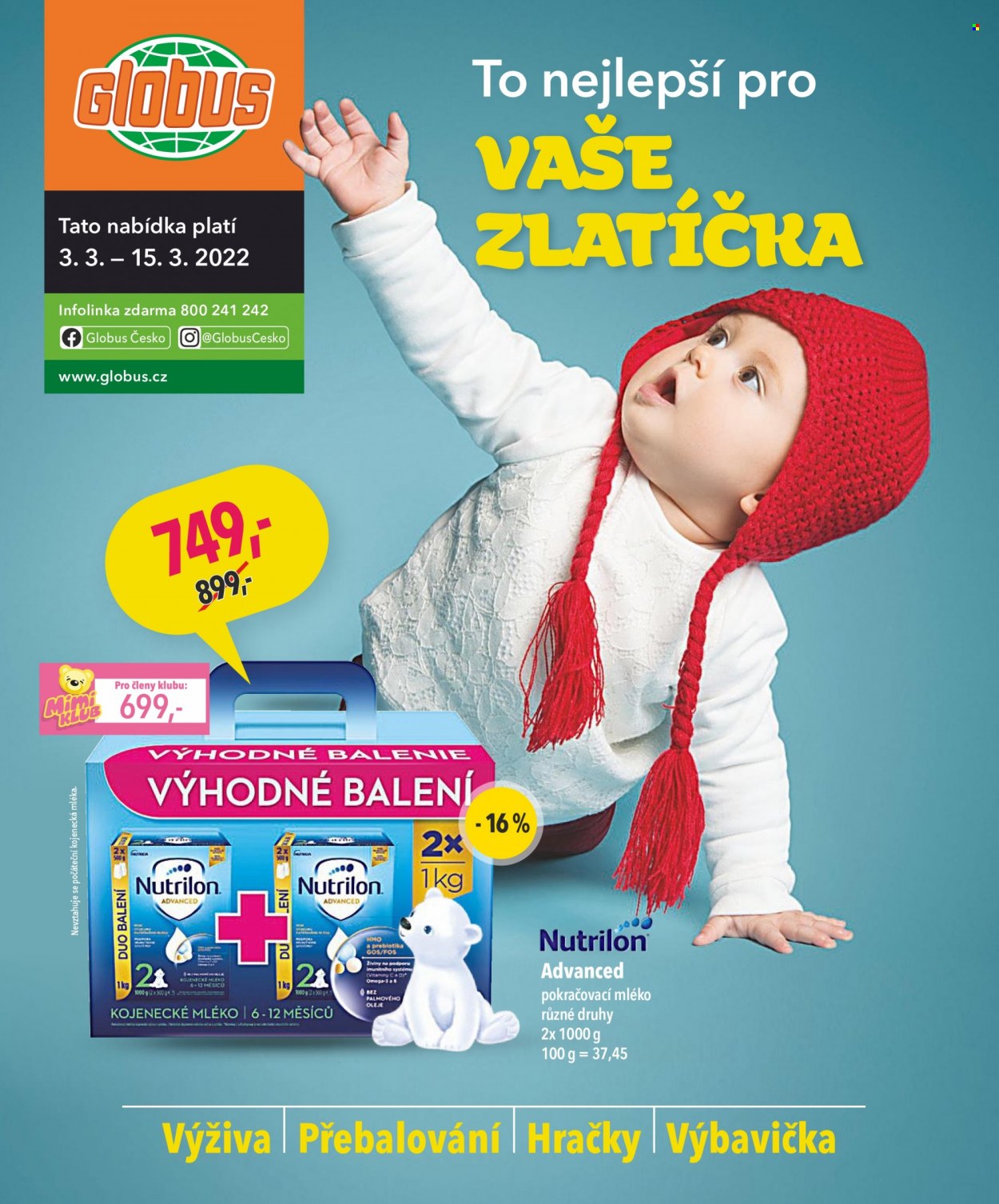 Leták Globus - 3.3.2022 - 15.3.2022. Strana 1