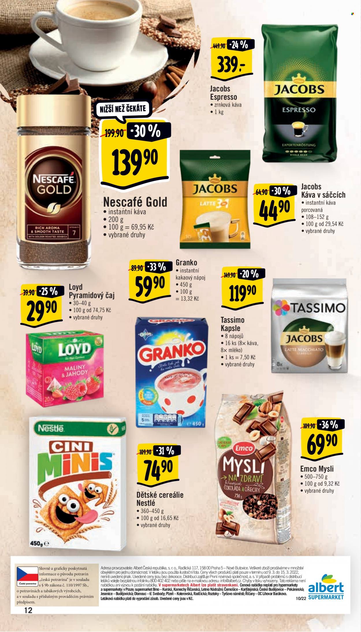Leták Albert Supermarket - 9.3.2022 - 15.3.2022. Strana 12