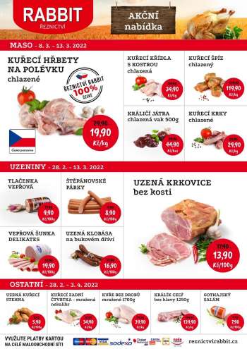 Leták RABBIT řeznictví - 8.3.2022 - 13.3.2022.