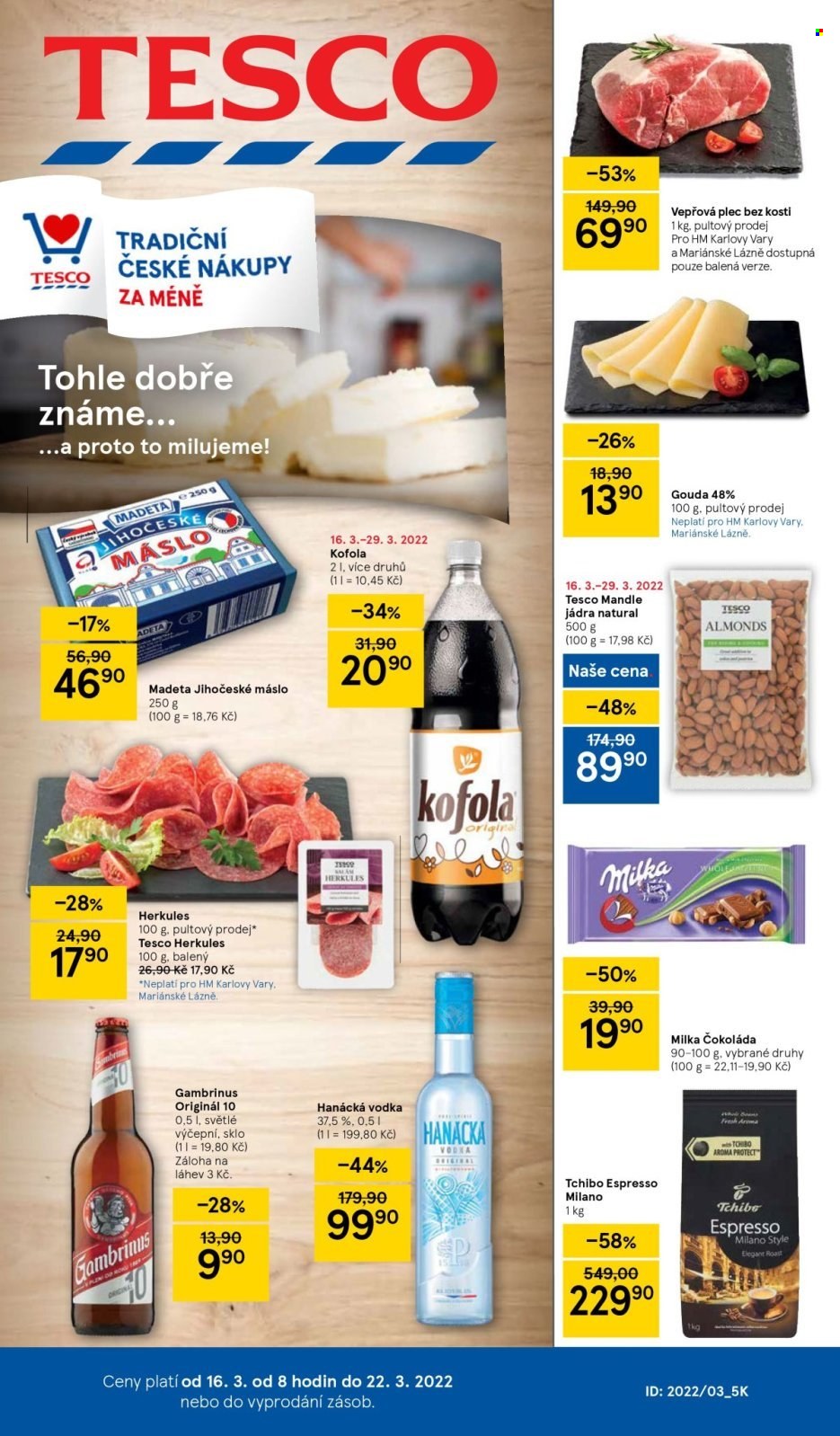 Leták TESCO - 16.3.2022 - 22.3.2022. Strana 1