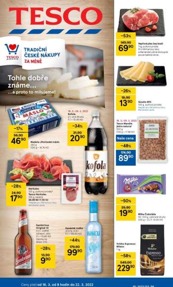 Leták TESCO - 16.3.2022 - 22.3.2022.