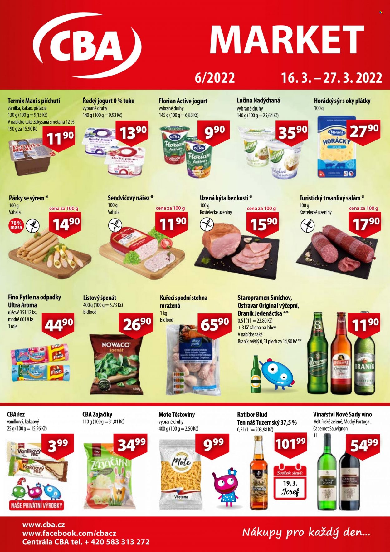 Leták CBA market - 16.3.2022 - 27.3.2022. Strana 1