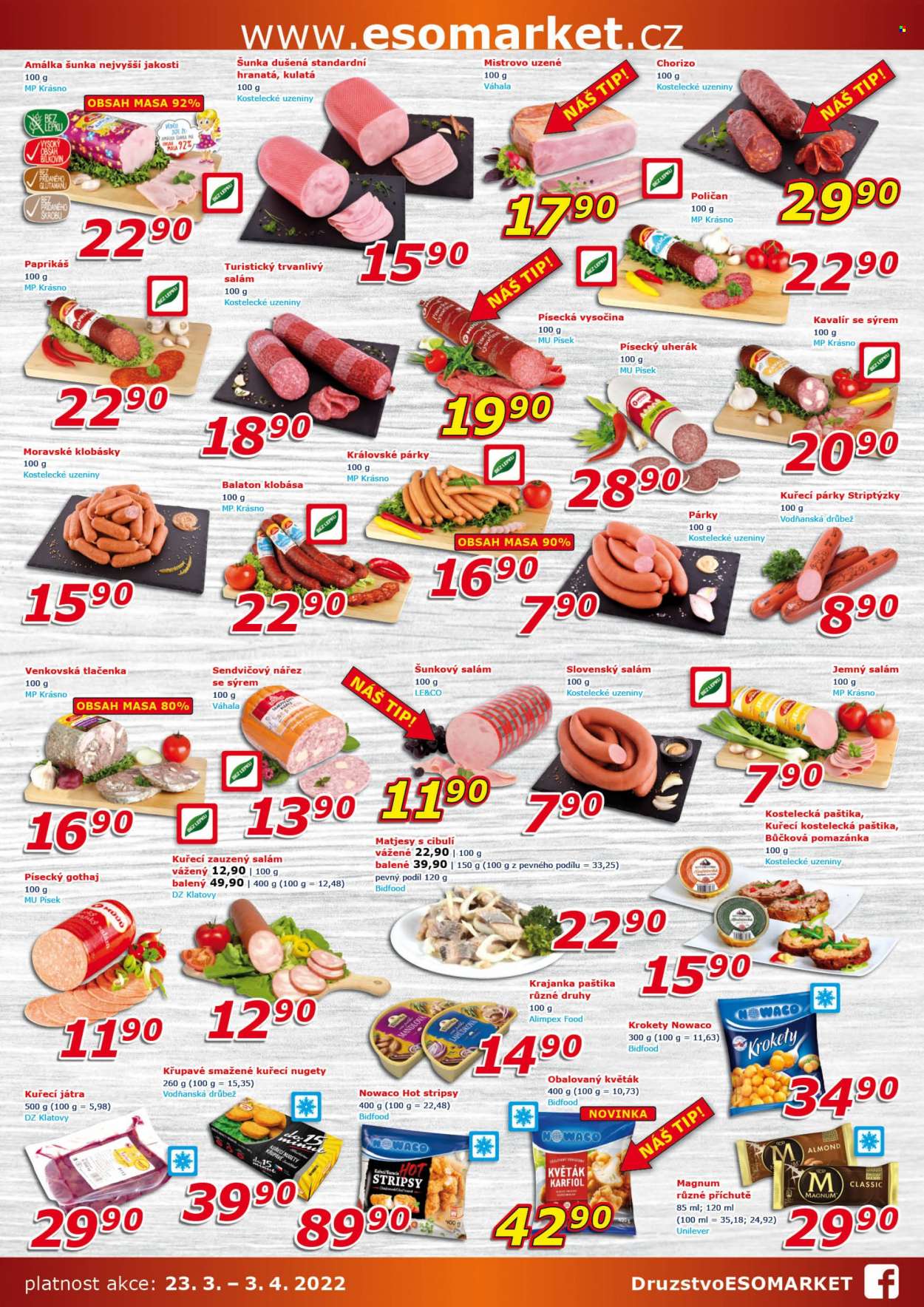 Leták ESO MARKET - 23.3.2022 - 3.4.2022. Strana 2