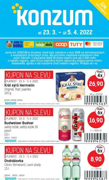 Leták Konzum - 23.3.2022 - 5.4.2022.