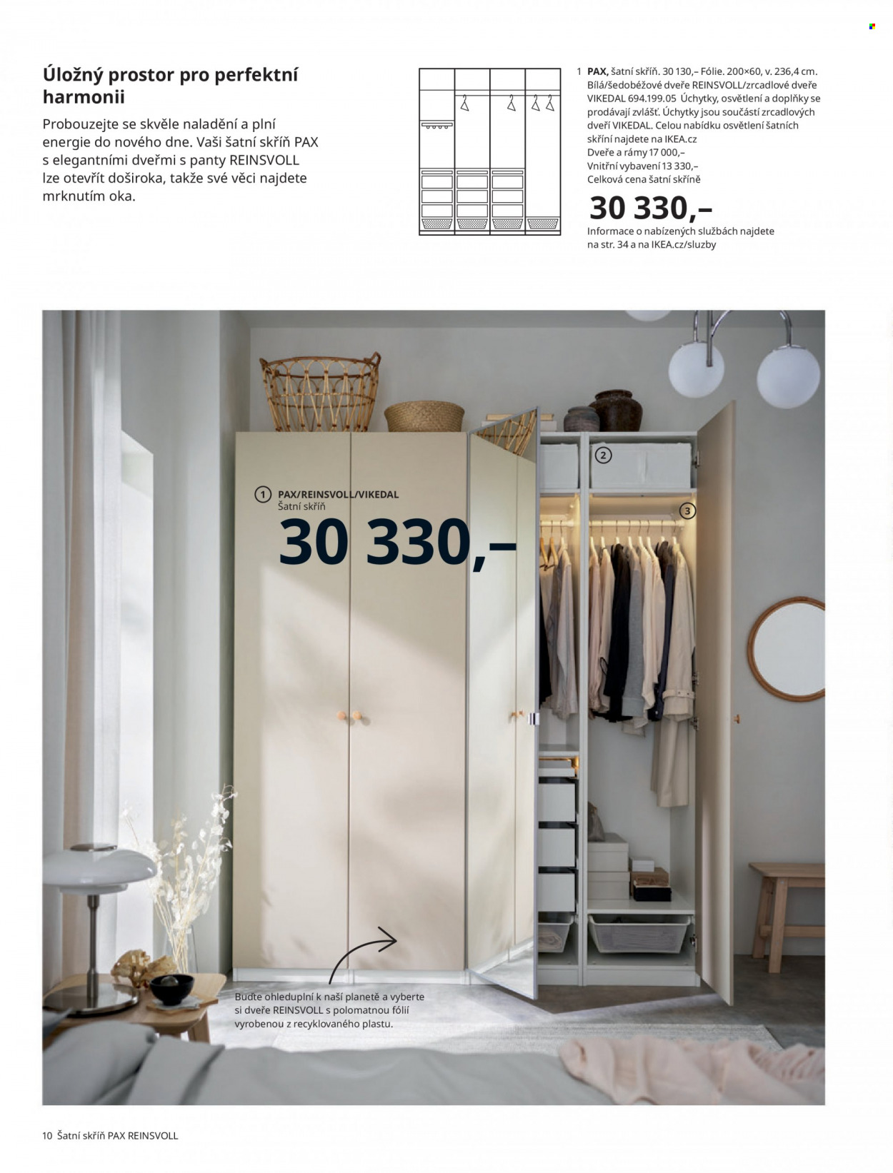 thumbnail - Leták IKEA - 24.3.2022 - 30.6.2022 - Produkty v akci - skříň, šatní skříň, Pax, úchytka. Strana 10.
