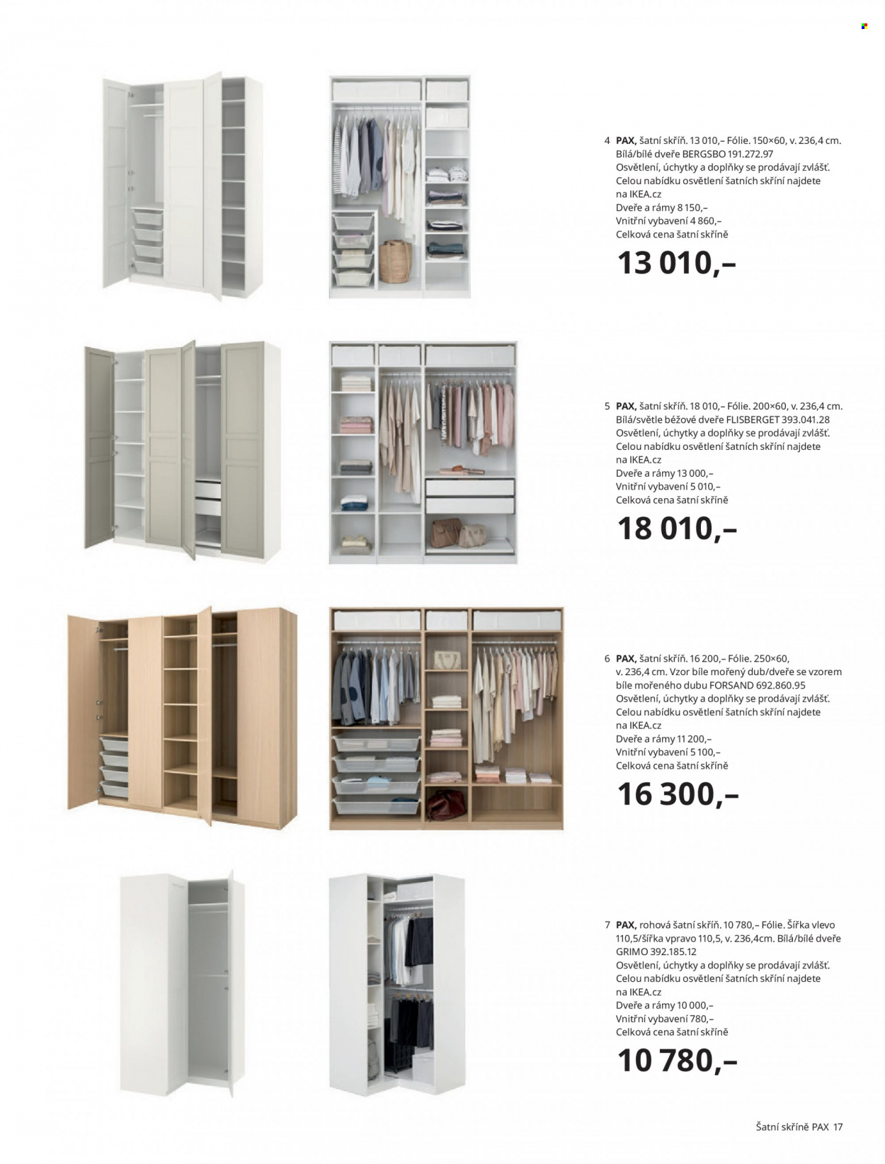 thumbnail - Leták IKEA - 24.3.2022 - 30.6.2022 - Produkty v akci - skříň, šatní skříň, Pax, úchytka. Strana 17.