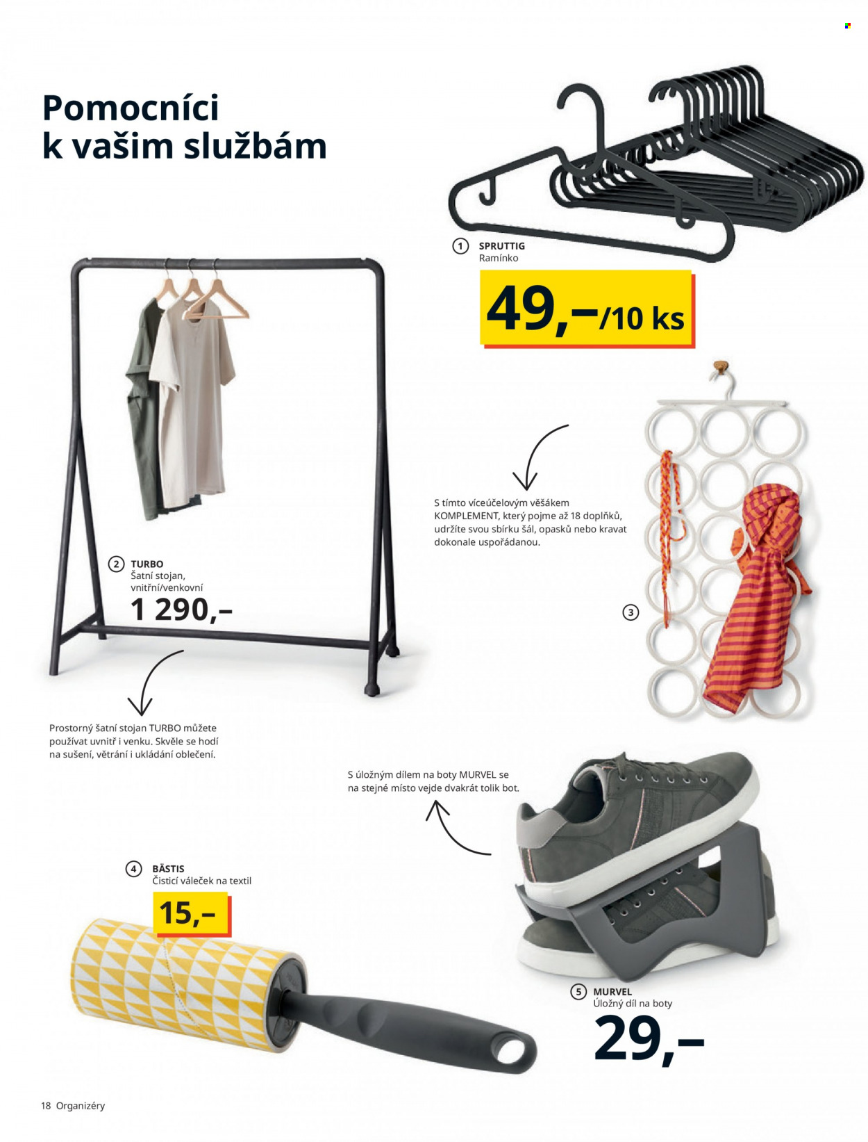 thumbnail - Leták IKEA - 24.3.2022 - 30.6.2022 - Produkty v akci - šatní stojan, ramínka. Strana 18.