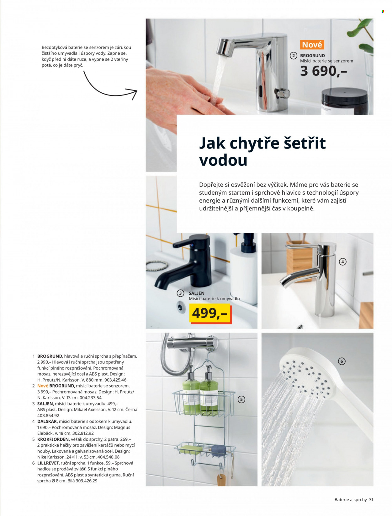 thumbnail - Leták IKEA - 24.3.2022 - 30.6.2022 - Produkty v akci - guma, baterie, věšák, mycí houba, háček, umyvadlo, sprchová hadice, ruční sprcha, Nike. Strana 31.