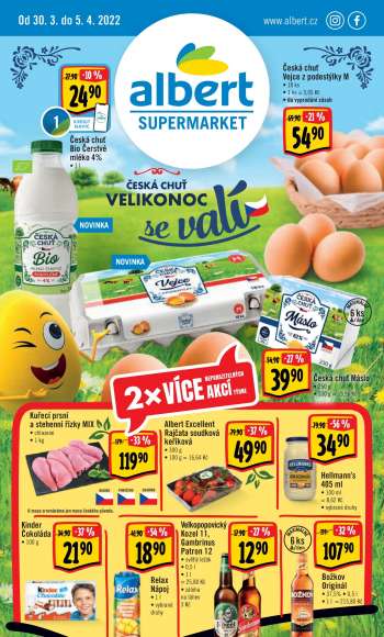 Leták Albert Supermarket - 30.3.2022 - 5.4.2022.