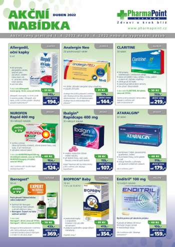 Leták PharmaPoint - 1.4.2022 - 30.4.2022.