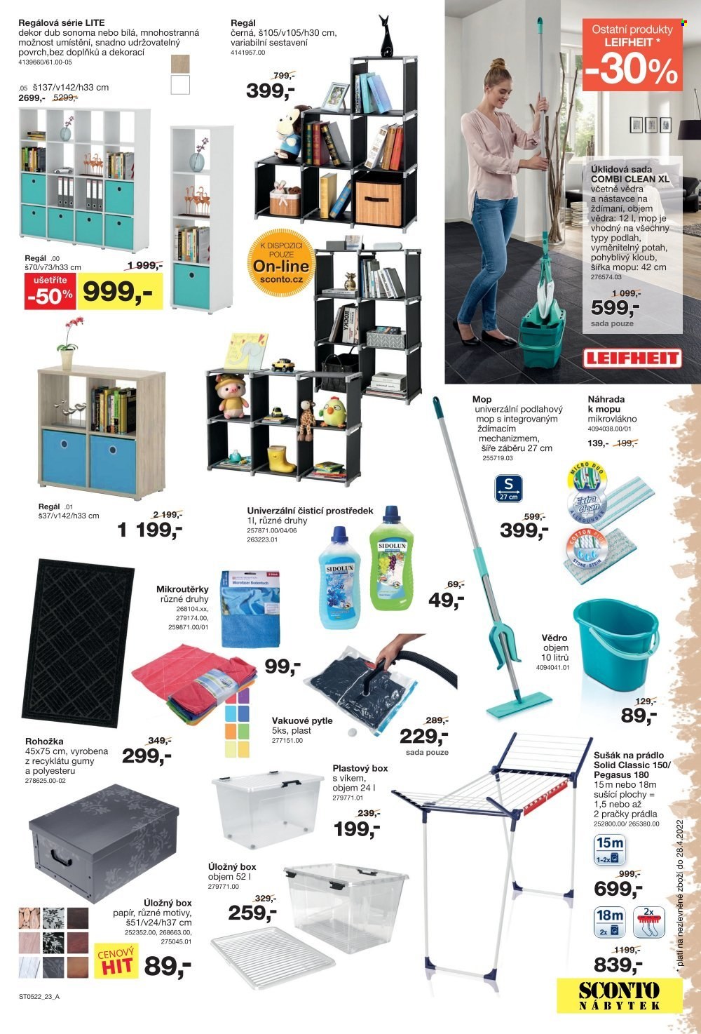 Leták SCONTO NÁBYTEK - 1.4.2022 - 28.4.2022. Strana 23