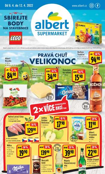 Leták Albert Supermarket - 6.4.2022 - 12.4.2022.