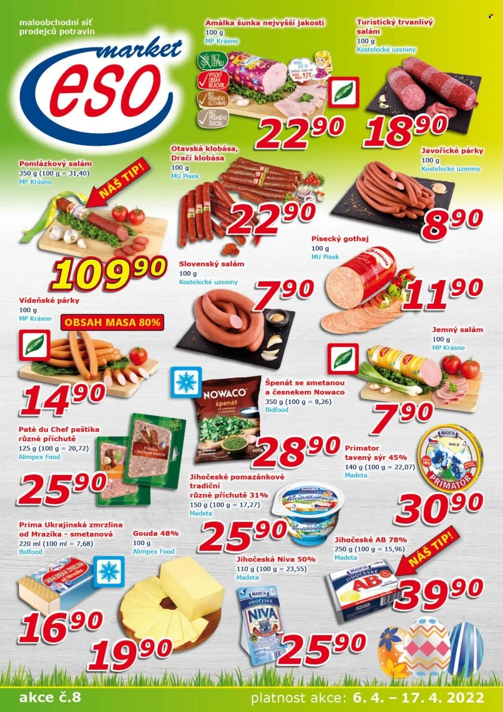 Leták ESO MARKET - 6.4.2022 - 17.4.2022. Strana 1
