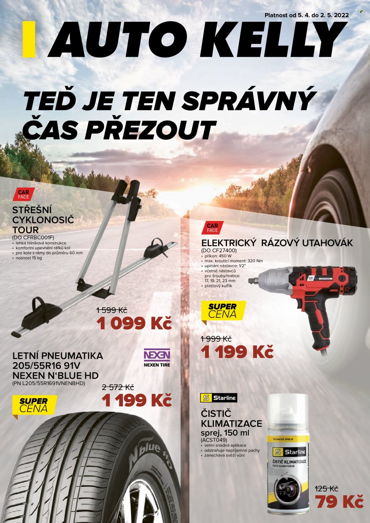Leták AUTO KELLY - 5.4.2022 - 2.5.2022. Strana 1