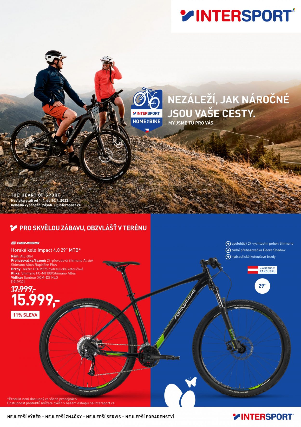 Leták INTERSPORT - 1.4.2022 - 30.4.2022. Strana 1