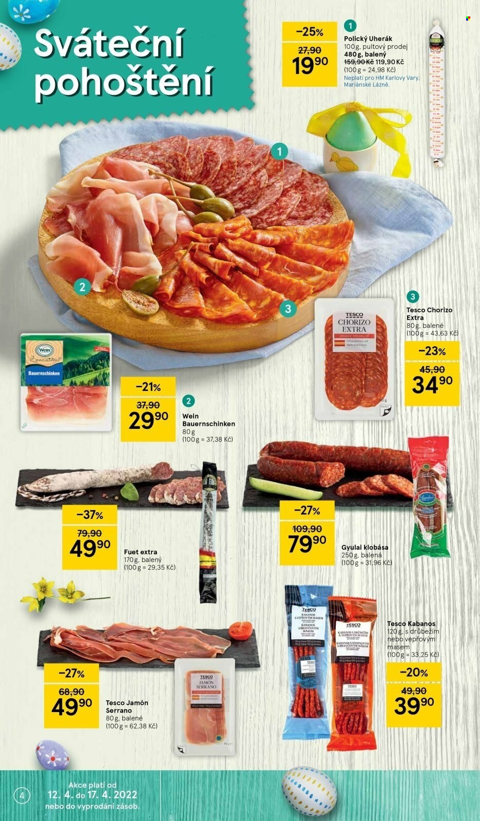 Leták TESCO - 12.4.2022 - 17.4.2022. Strana 4